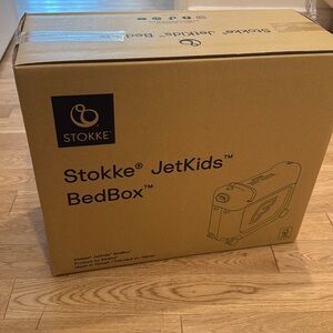 JetKids by Stokke Bedbox kids travel bed midnight grey NIB